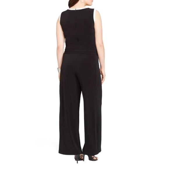 Lauren Ralph Lauren Wide-Leg Jumpsuit Sleeveless Size Small Black - Picture 3 of 7